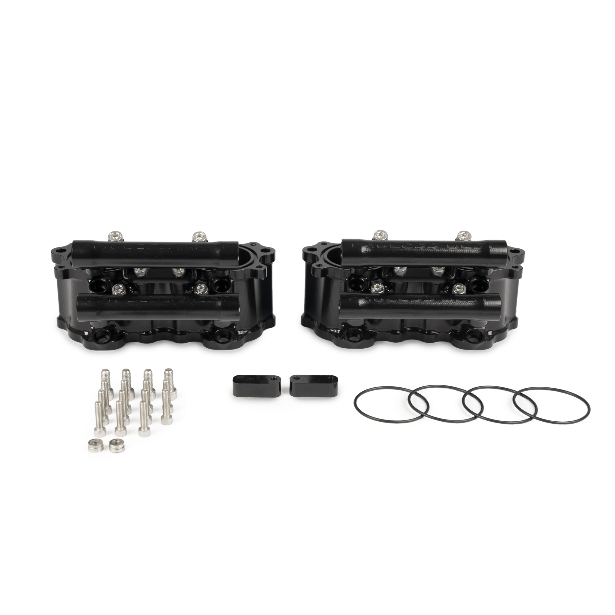 Dual Fuel Rail Billet Tumbler Delete Kit - Subaru 01-07 WRX/STI & 08-21 STI - Black