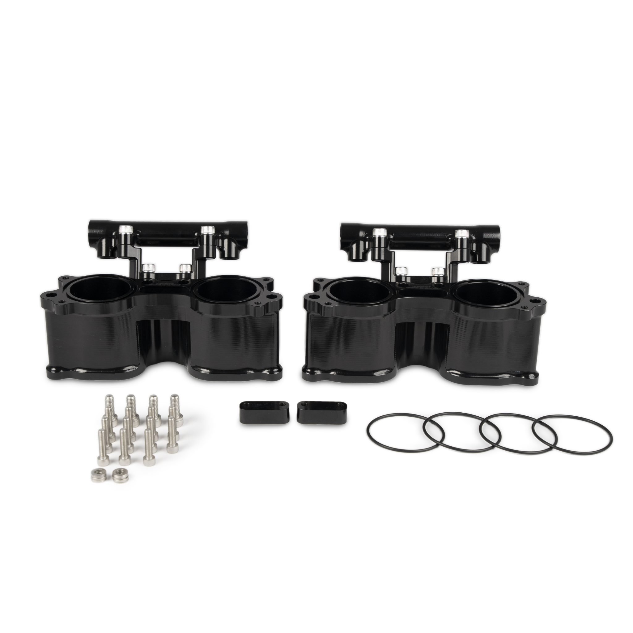 Dual Fuel Rail Billet Tumbler Delete Kit - Subaru 01-07 WRX/STI & 08-21 STI - Black